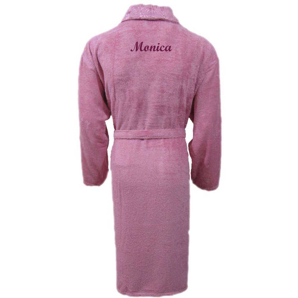 İsim Yazılı Bambu Bornoz M-XL-3XL Pudra İsme Özel