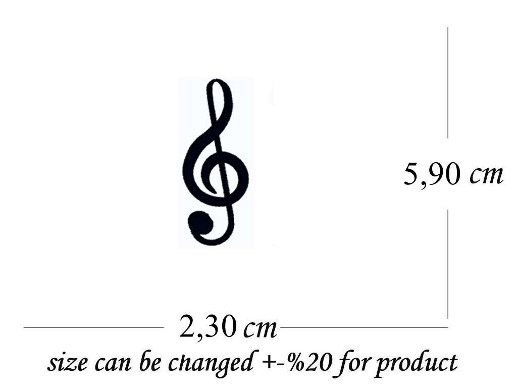 Sol Anahtarı İsme Özel Tasarımlı Bornoz İsme Özel Sol Anahtarı Figürlü Müzik Konseptli Tek Bornoz